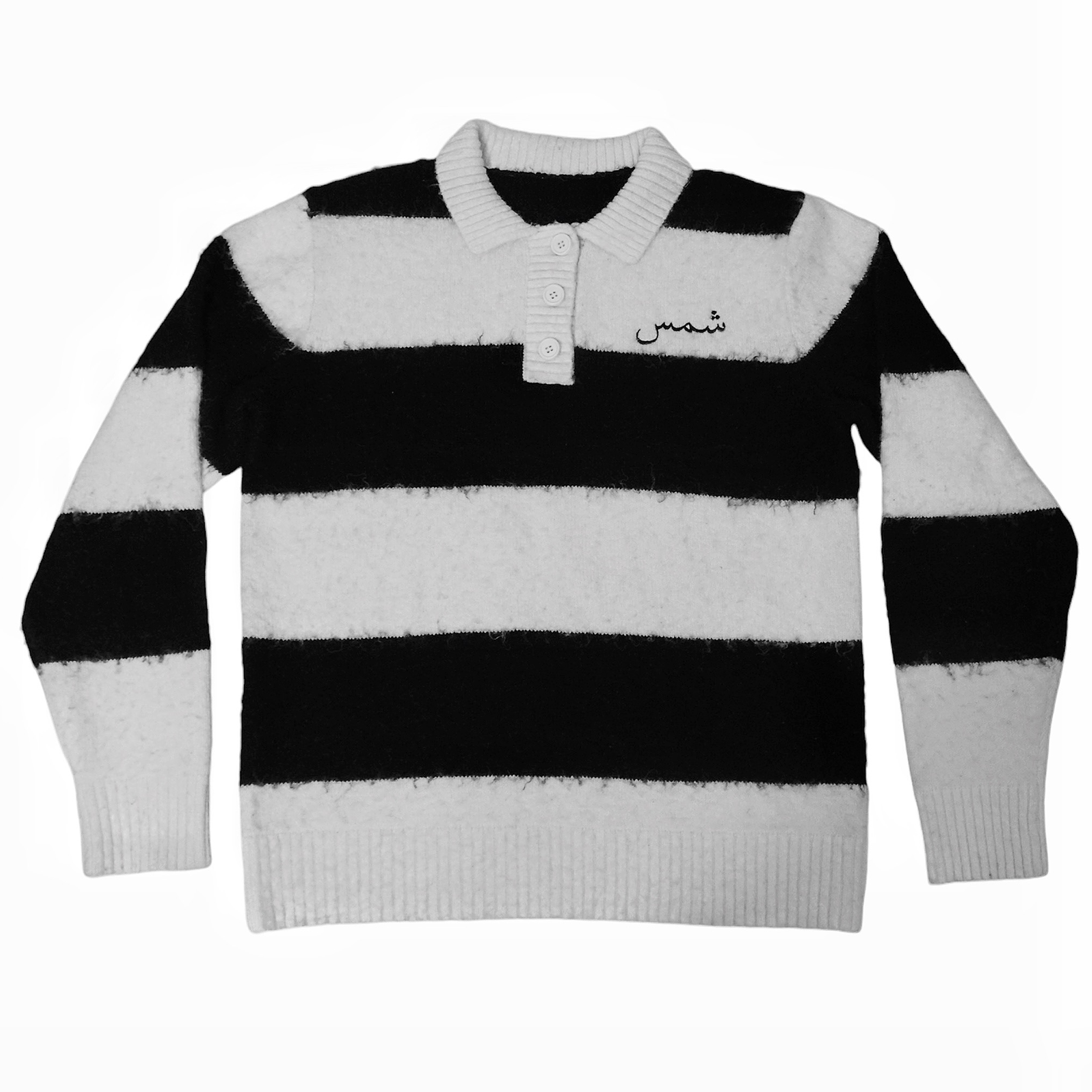 PULL EN MOHAIR "BLACK + WHITE"